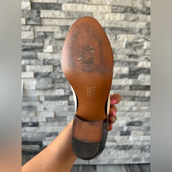 COACH DEVIN SHTE LTR Leather Ankle White Animal Snake Print BOOTIE Size 8 - Picture 13 of 13